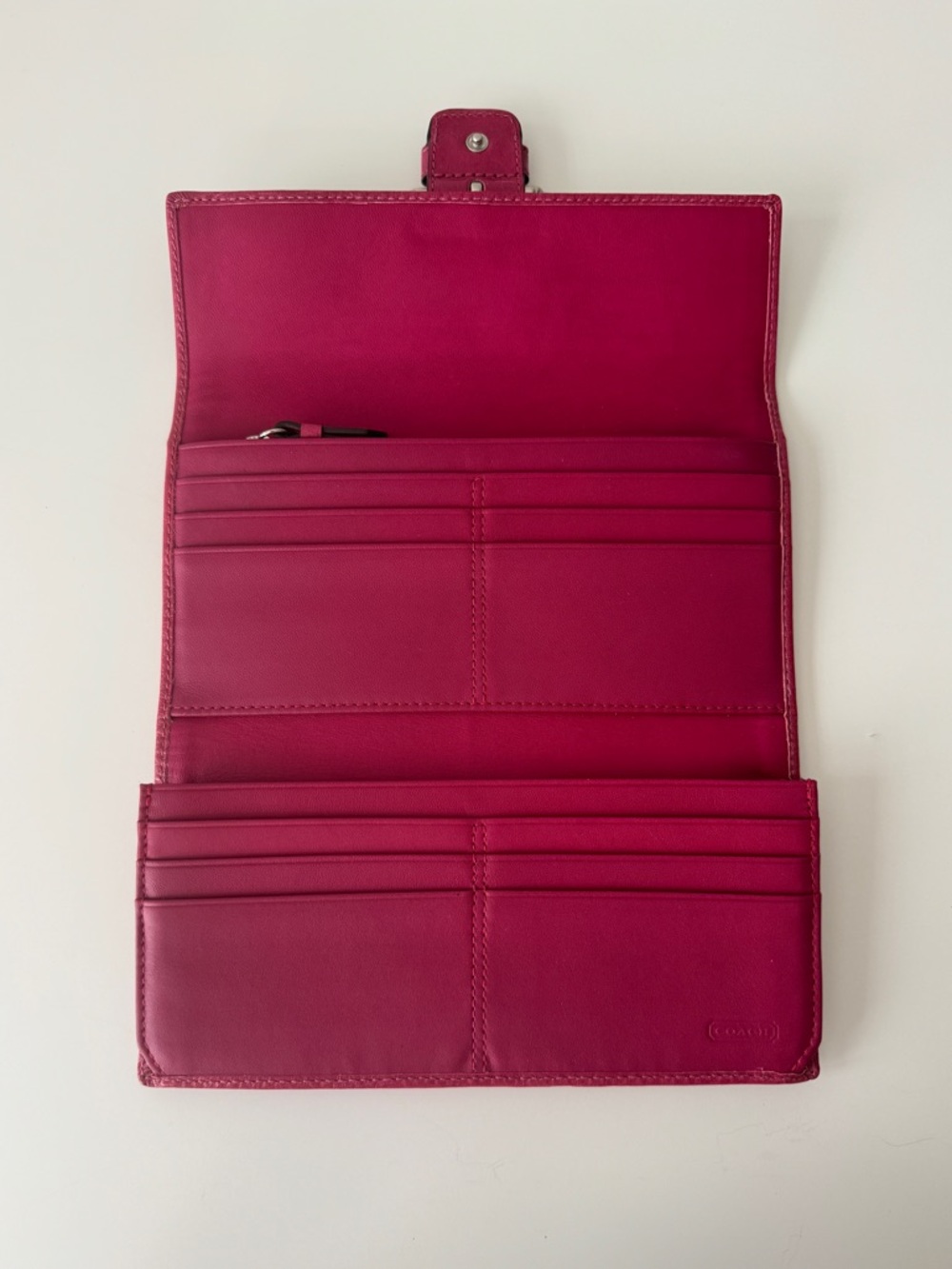 Y2K Coach Soho Signature Long Wallet - Pink - Picture 5 of 10